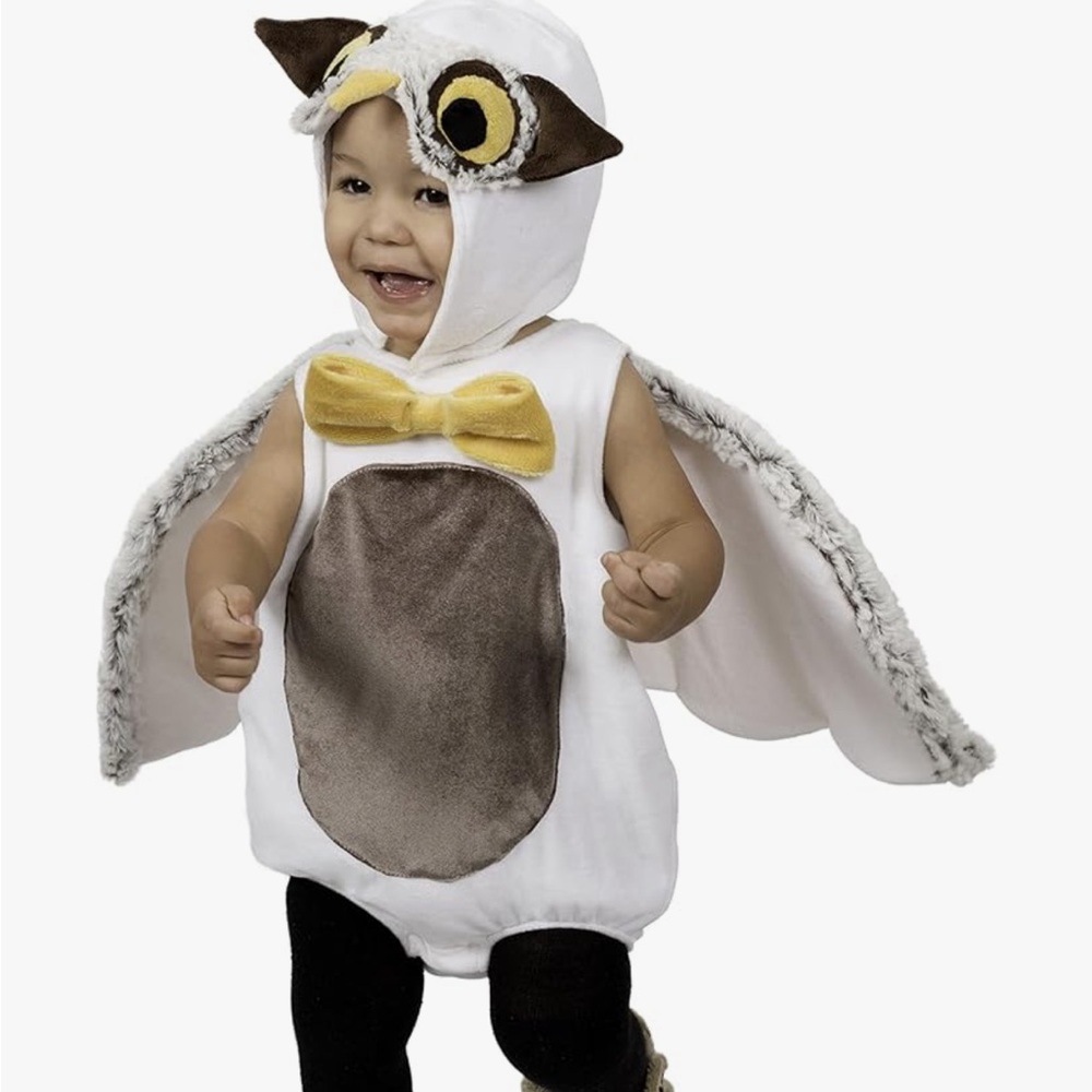 Adorable Owl Costume for Kids - White and Brown